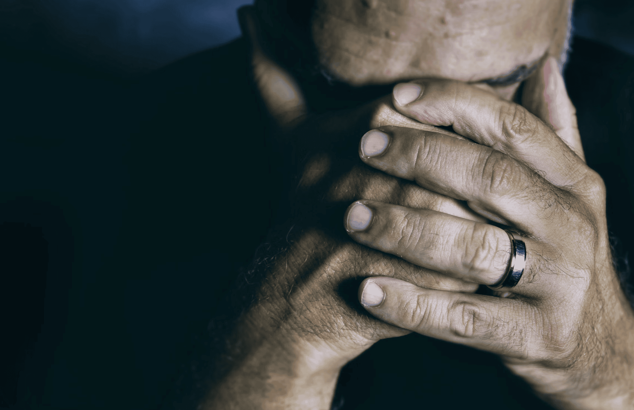 Man showing grief